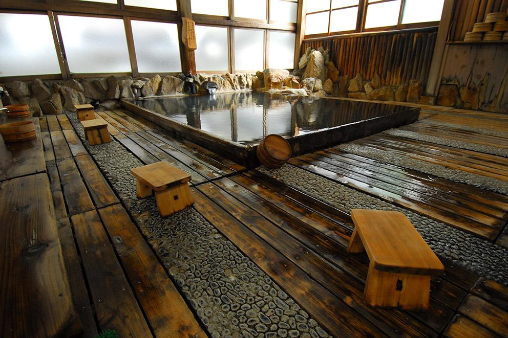 Indoor onsen bath